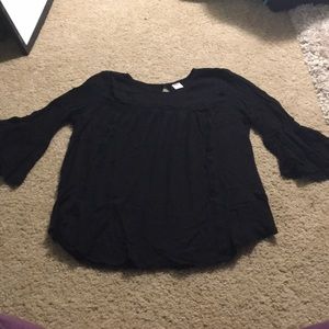 Old Navy Flare Sleeve Black Tank